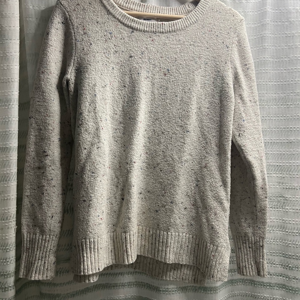 Old Navy Speckled Cream Sweater